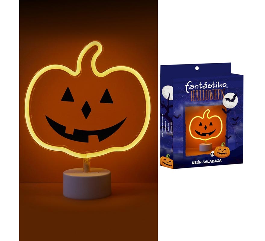 Pumpkin Neon Light with Stand 23x9x27 cm-B
