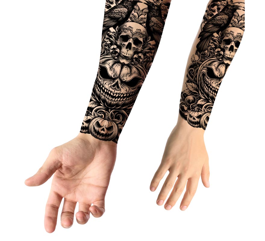 Manga de tatuagem de abóbora assassina-B