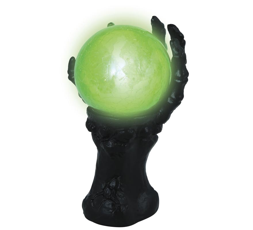 Mão com Bola de Cristal com Luz 14,5x8 cm-B