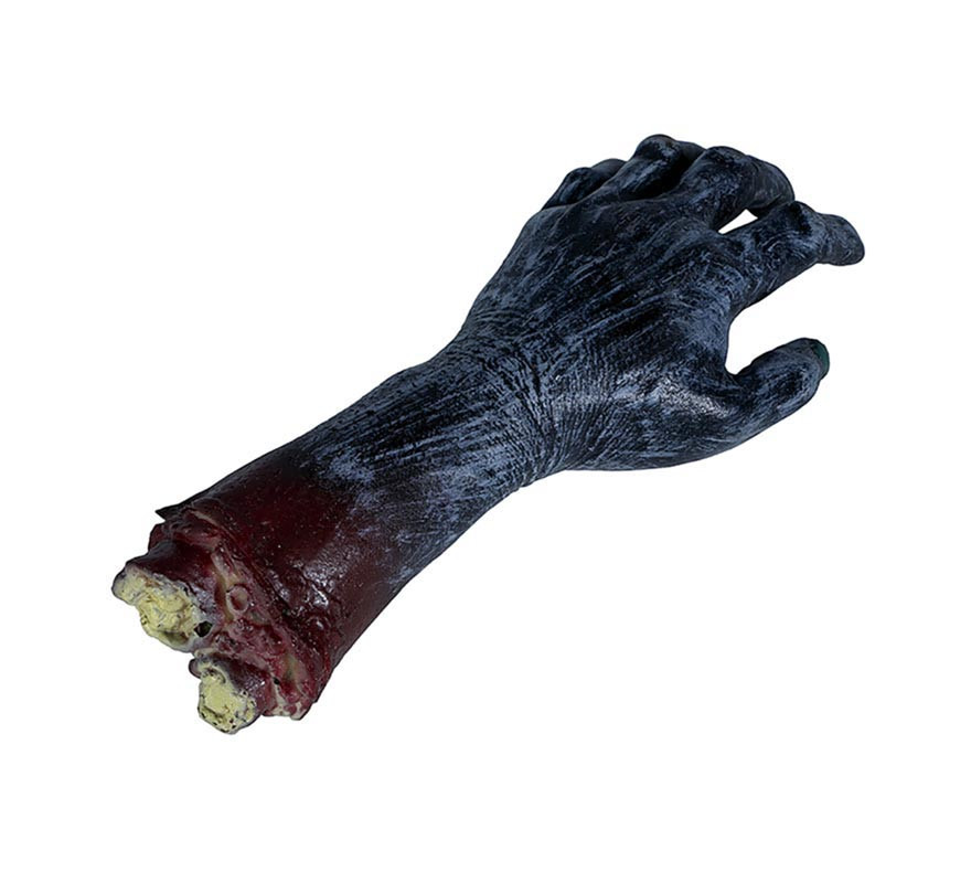 Black latex Zombie hand 30 cm-B