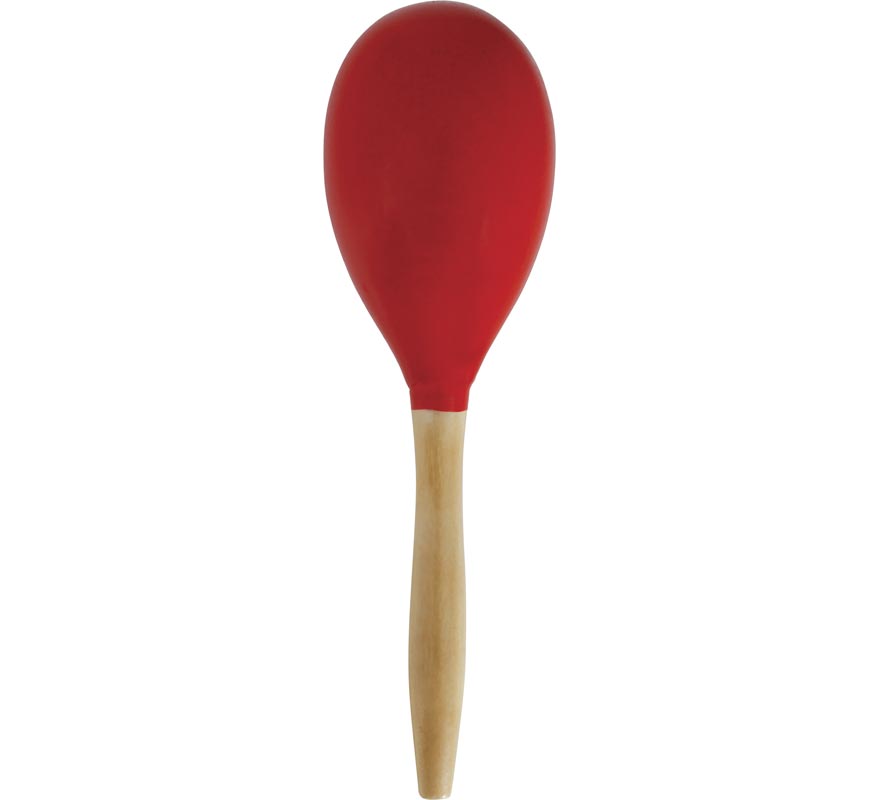 Maraca roja de Madera de 20 cm-B