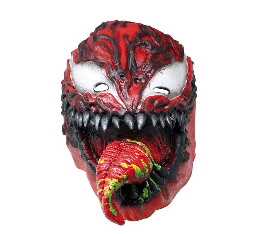 Máscara de Arácnido Rojo Aterrador de Látex-B