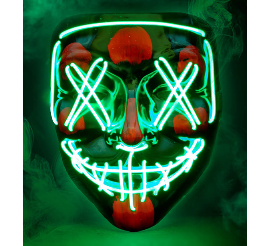 Scary Killer Mask with Green LED-B