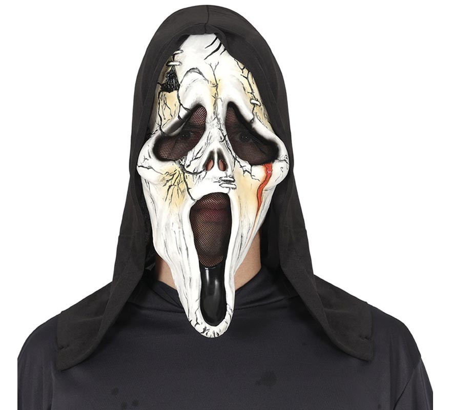 Masque d'Assassin avec Cagoule en Latex-B