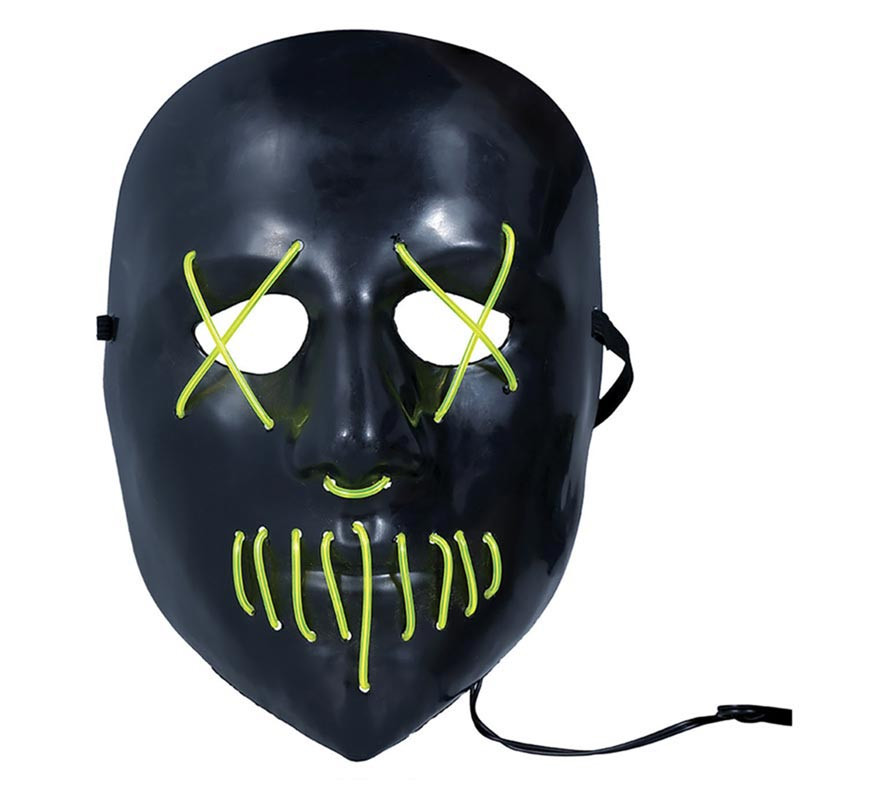 Máscara assassina costurada com luz de PVC-B