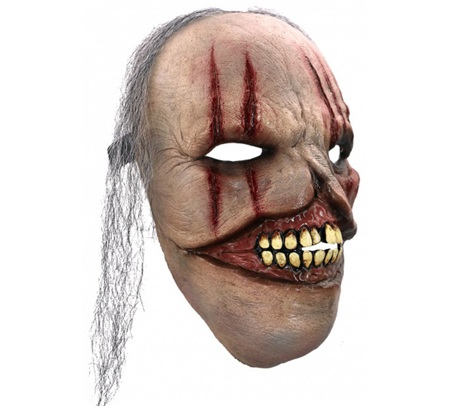 Masque de Démoniste Rayé SANS Capuche-B