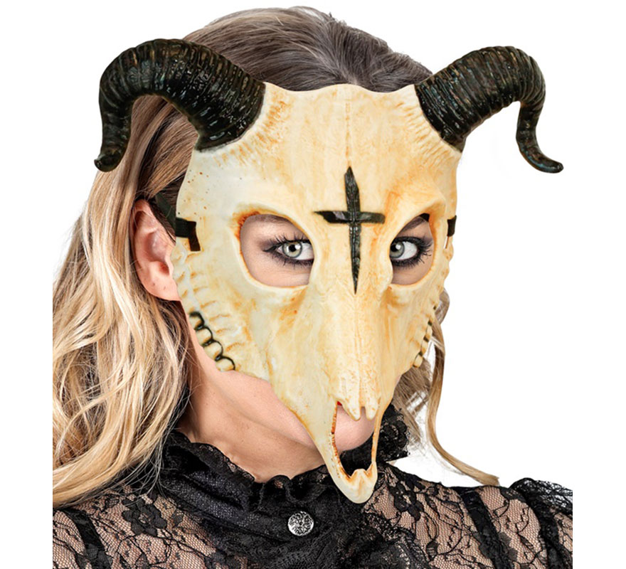 Satanic Ram Skull Mask-B