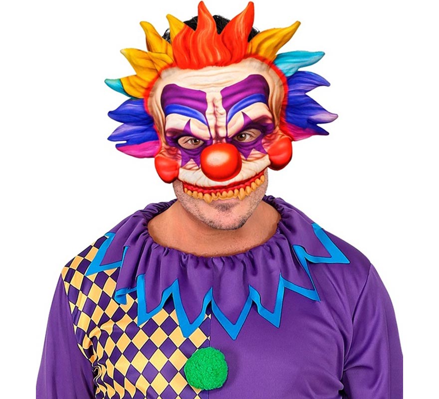 Máscara de Payaso Colorido sin Barbilla-B