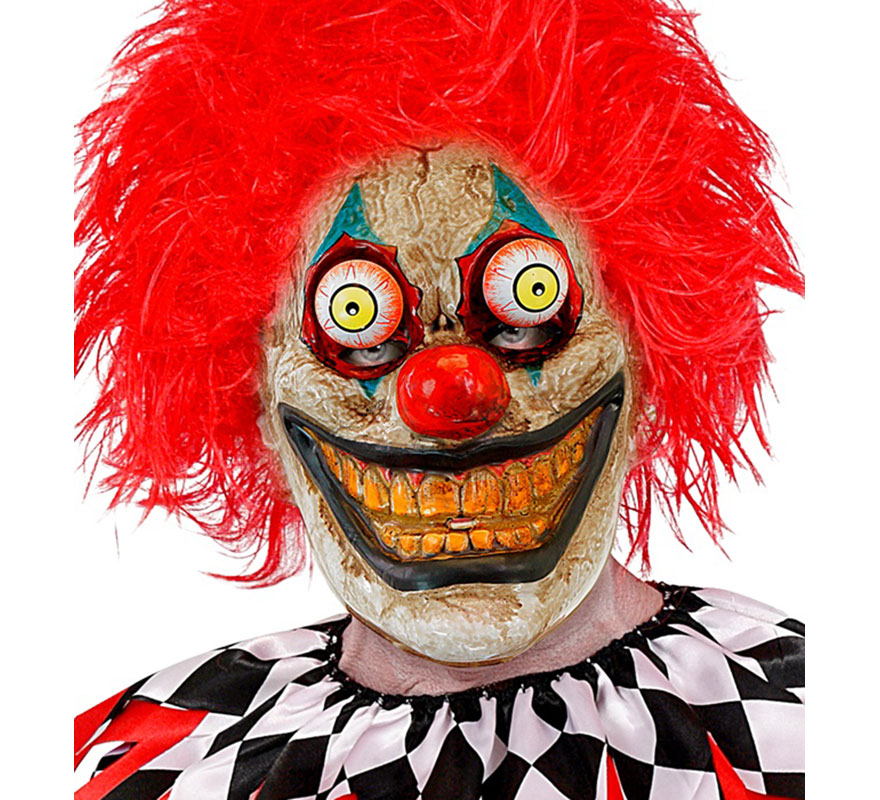 Creepy Clown Mask with Bulging Eyes-B Creepy Clown Mask with Bulging Eyes-B