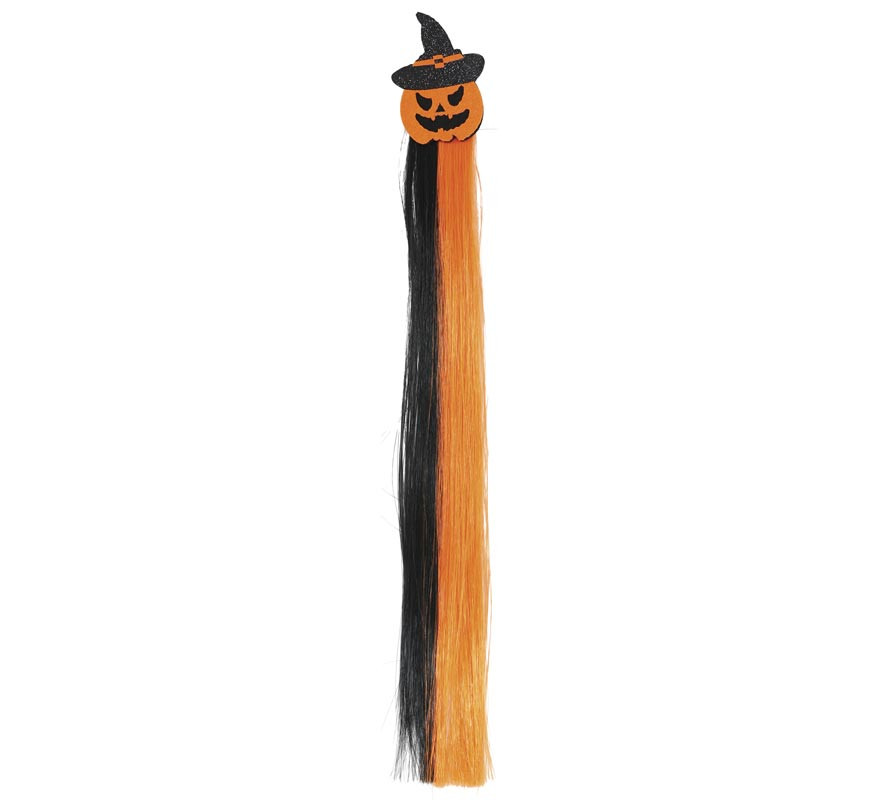 Orange and black pumpkin tuft 40 cm-B