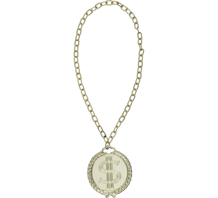 Medallón Dólar dorado de 13 cm,-B