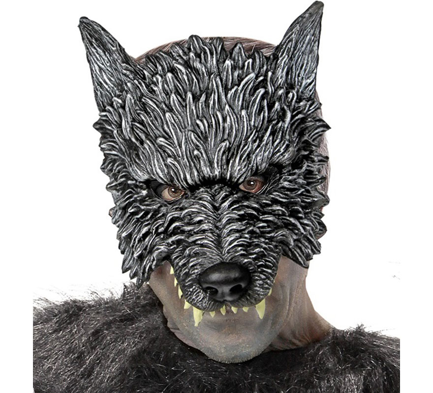 Gray Wolf Half Mask-B