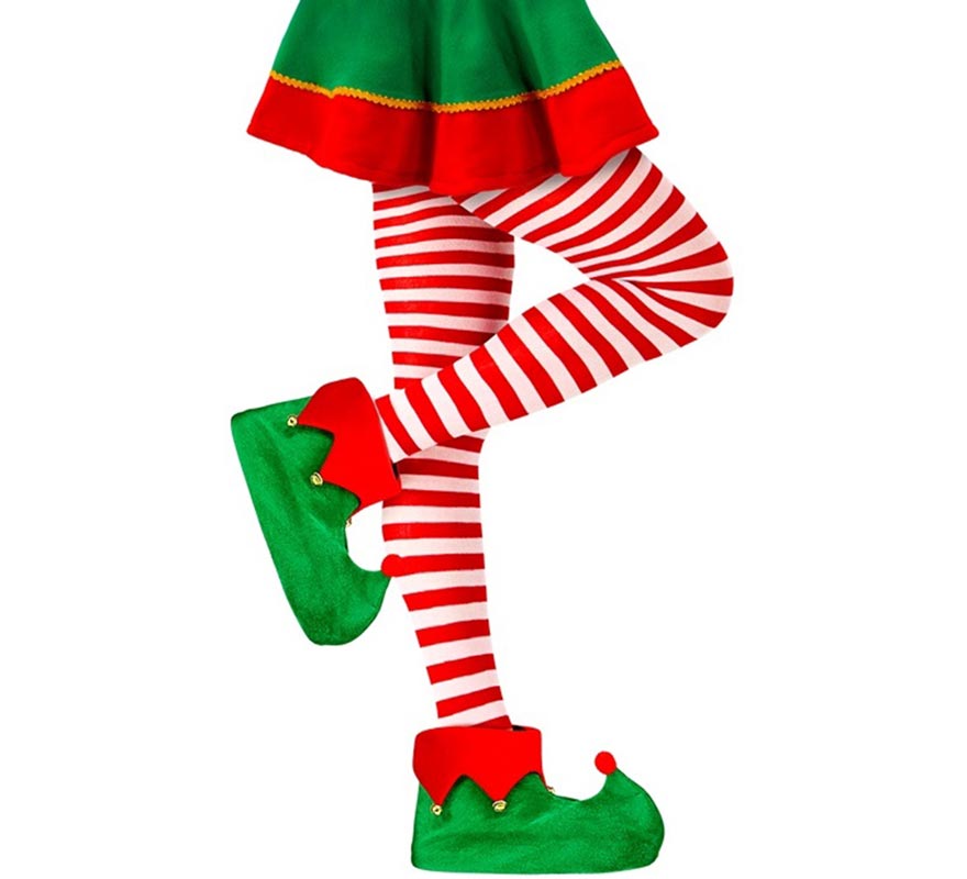 Medias a Rayas rojas y blancas para mujer-B