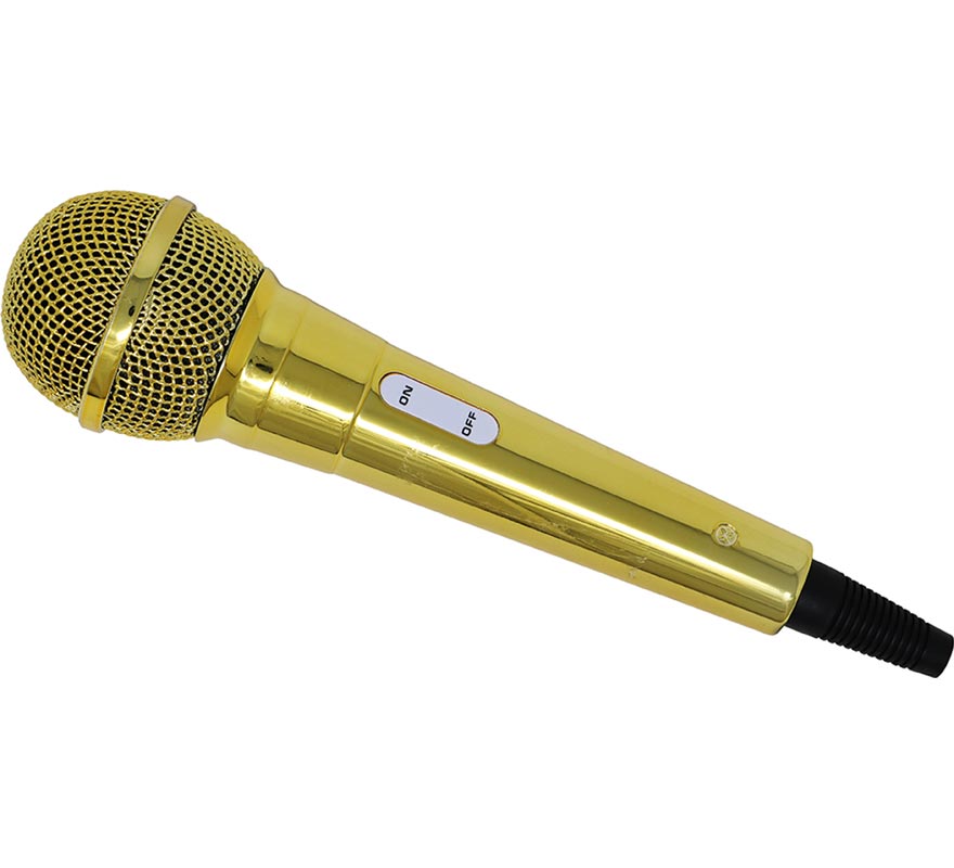 Micrófono dorado de 20 cm-B