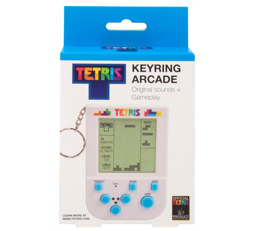 Mini Tetris Console com Chaveiro Retrô-B