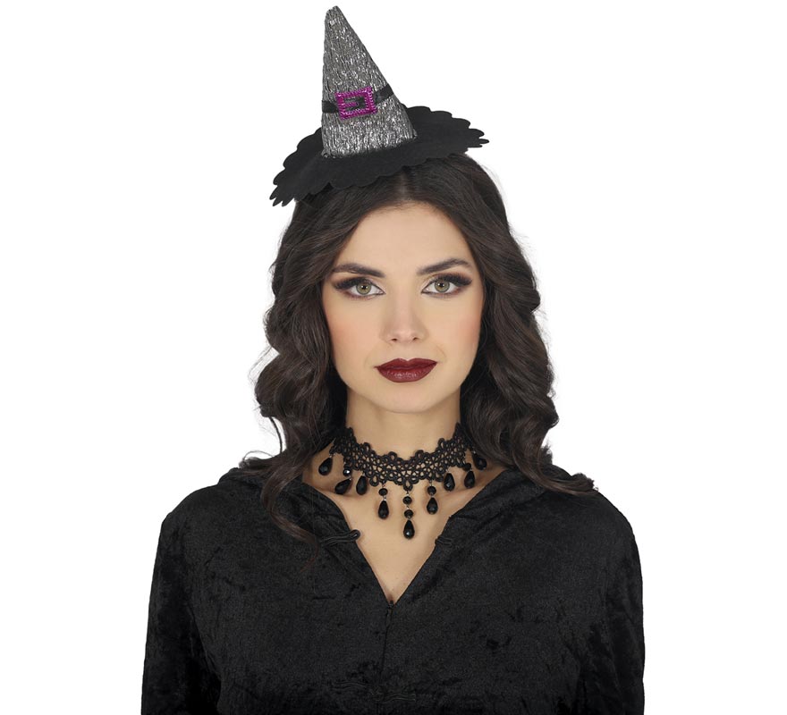Mini Silver Witch Hat-B