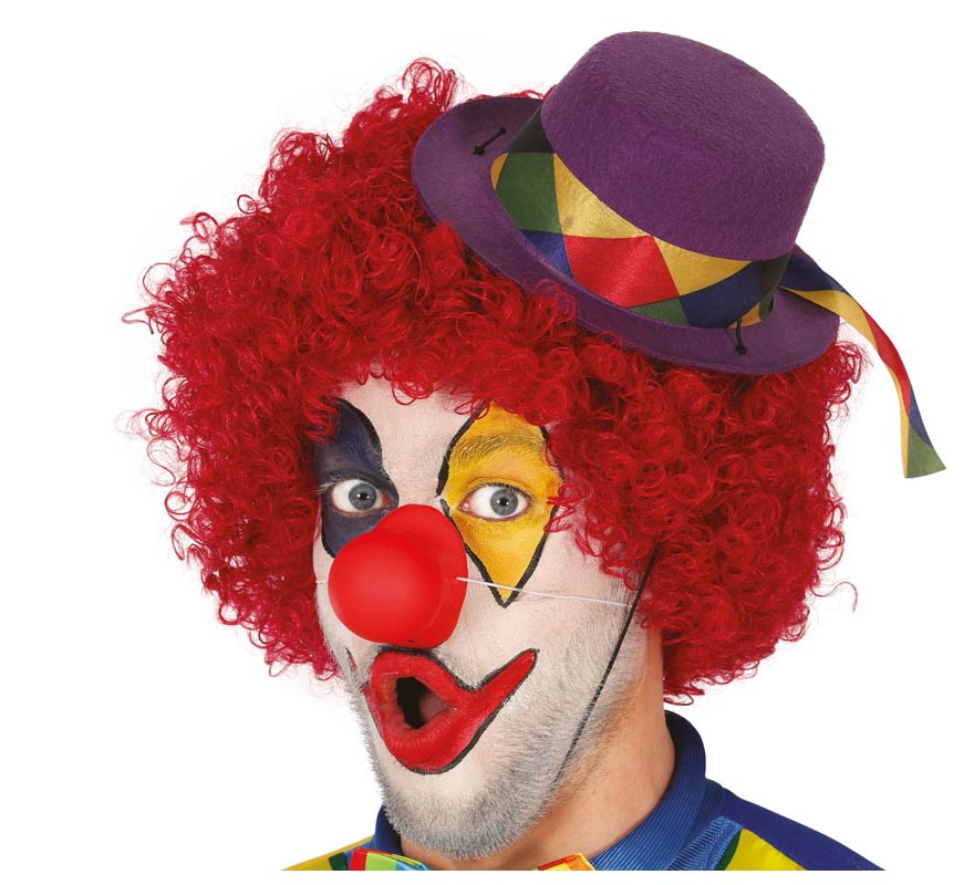 Mini cappello da clown in feltro assortito-B