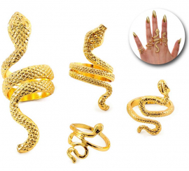 4 Snake Rings