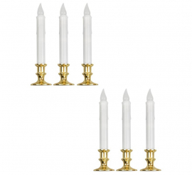 6 Velas Led de 23 cm