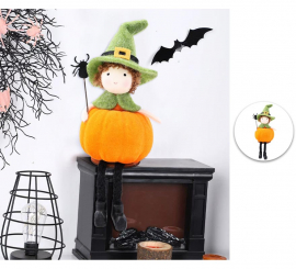 Sitting Pumpkin Doll Ornament 16 cm
