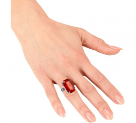 Ring with red gem
