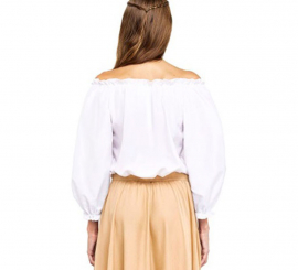 Blusa Medieval blanca para mujer