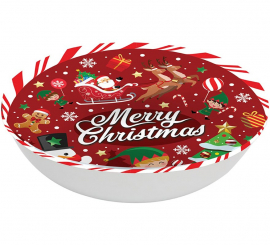 32 cm red pvc Merry Christmas bowl 32 cm red pvc Merry Christmas bowl
