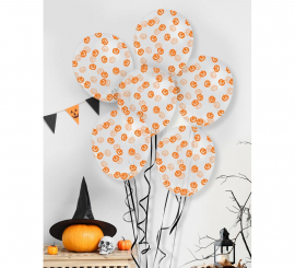 Beutel mit 10 Kürbis-Konfetti-Ballons