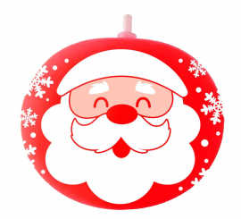 Saco com 5 balões de Papai Noel com luz Saco com 5 balões de Papai Noel com luz