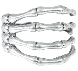 Pulseira de esqueleto de metal prateado Pulseira de esqueleto de metal prateado