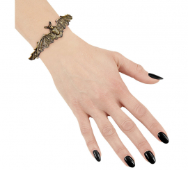 Pulseira morcego de ouro envelhecido Pulseira morcego de ouro envelhecido