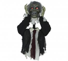 55cm Zombie Bust with Sound, Light and Movement