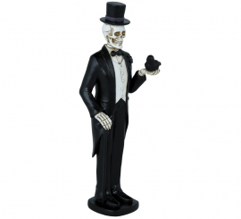 Resin Skeleton Knight 28x8 cm