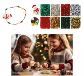 Caixa com 1100 peças para pulseiras de Natal Caixa com 1100 peças para pulseiras de Natal