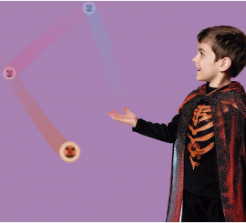 Box of 12 Pumpkin Bouncy Balls with Light, 5.5 cm