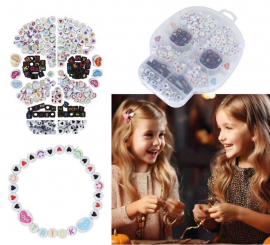 Caixa com 270 peças de caveira para pulseiras Caixa com 270 peças de caveira para pulseiras