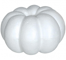White cork pumpkin for decoration, 18x10 cm