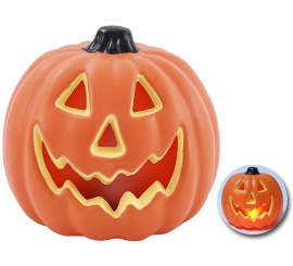 Abóbora com Luz Chama 20x20x18 cm Abóbora com Luz Chama 20x20x18 cm