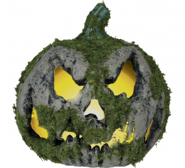 Pumpkin with Moss and Light 20 cm