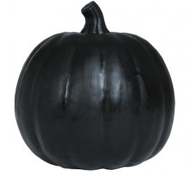Abóbora Espuma Preta com Luz 16 cm Abóbora Espuma Preta com Luz 16 cm