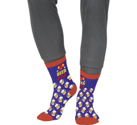 Calcetines azules BeerMan para adultos