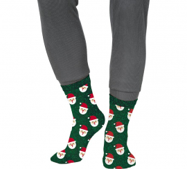 Meias de Natal com glitter do Papai Noel nos tamanhos 22 a 41 Meias de Natal com glitter do Papai Noel nos tamanhos 22 a 41