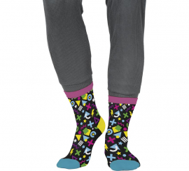 Calcetines negros Años 80 para adultos