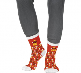 Calcetines rojos Beer King para adultos