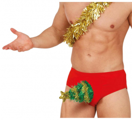 Cuecas boxer masculinas com estampa de árvore de Natal Cuecas boxer masculinas com estampa de árvore de Natal