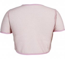 Camiseta de Rejilla Acid Smile rosa para mujer