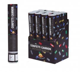 Canon à confettis métallisé multicolore 30 cm