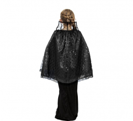 Black witch cape with child's collar Black witch cape with child's collar