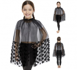 Capa de tule com borboleta 3D para crianças Capa de tule com borboleta 3D para crianças