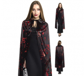 Capa de Vampiro com Mão de Sangue 120 cm Capa de Vampiro com Mão de Sangue 120 cm